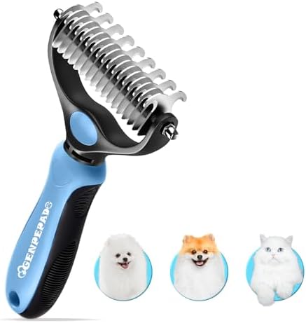 Double-Sided Pet Grooming Rake — detail view