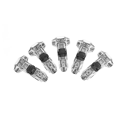 VILLFUL 5pcs Stripping- Wiring Terminal Wire Terminal Wire Connector Cable Connector 1 Pin Wire Splicer Wiring Connector Terminal Connectors Quick Disconnect Assortment Kit Nylon