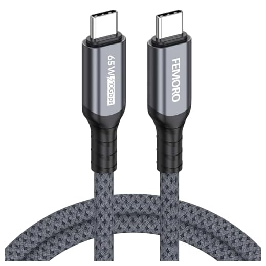 USB C to USB C Data Cable, 10Gbps High Speed Transfer, 65W Fast Charge, 3ft