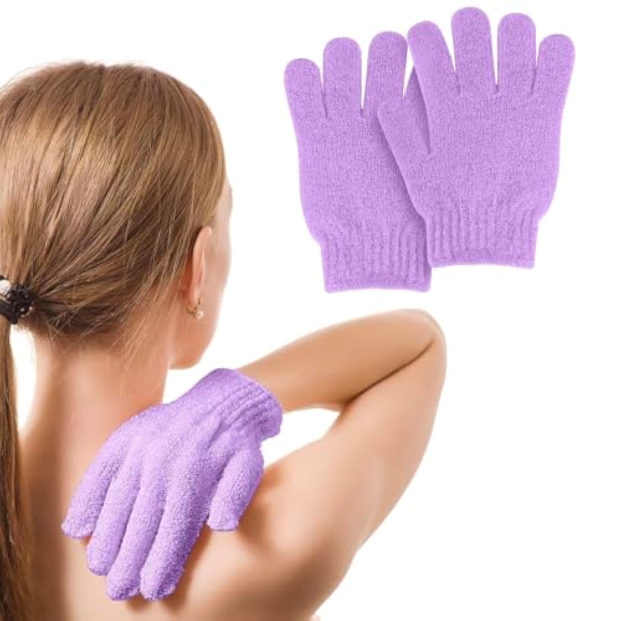 Bath Glove 2PCS Loofah Sponge Exfoliating Body Scrubber