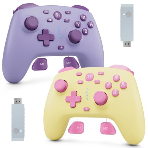 Image of Wireless Switch Controller for Switch /Switch 2 /OLED /Lite (Purple + Yellow)