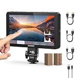 NEEWER F700 7" Camera Field Monitor, 2000nit HD 1920x1080 IPS Touch Screen 3D LUT, 4K HDMI Loop in/Out Peak Focus DSLR Video Assist HDR Waveform, Cold Shoe Mount, 2 NP-F750 Batteries, Cleaning Cloth