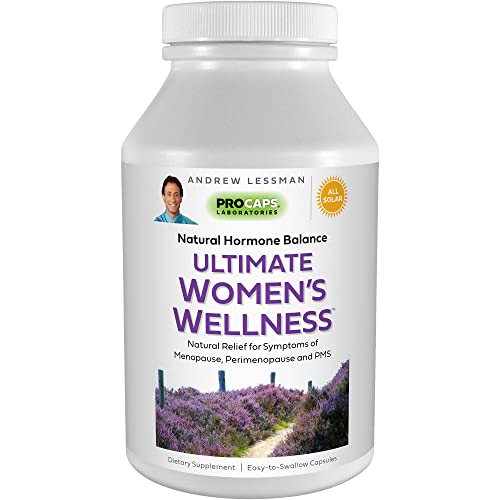 Andrew Lessman Ultimate Women’s Wellness 60 Capsules – Naturally Relieves Menopause Symptoms, PMS & Perimenopause, with Soy Isoflavones, EGCG, Cranberry, Indole-3-Carbinol. Easy to Swallow Capsules