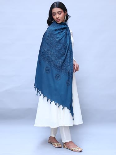 Prayer Shawl with Printed Hare Ram Hare Krishna Mantra - PolyCotton3