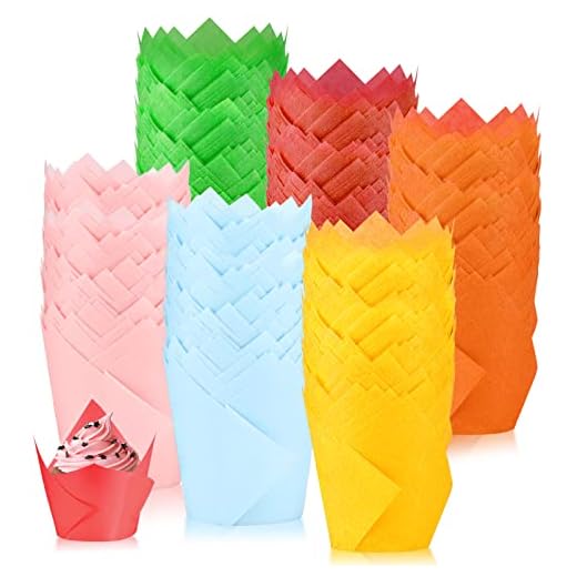 MULEVIP Papel Cupcakes 300 Piezas Papel para Magdalenas,Papel Muffins Cupcakes,Molde de Pastel de Muffins,Vasos de Papel para Hornear para Bodas, Fiestas de Cumpleaños, Baby Showers(6 Estilos)