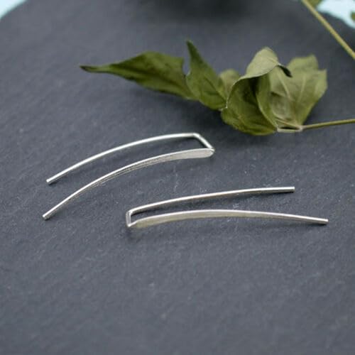 Boucles d'oreilles grimpantes en argent 925 minimalistes - 2