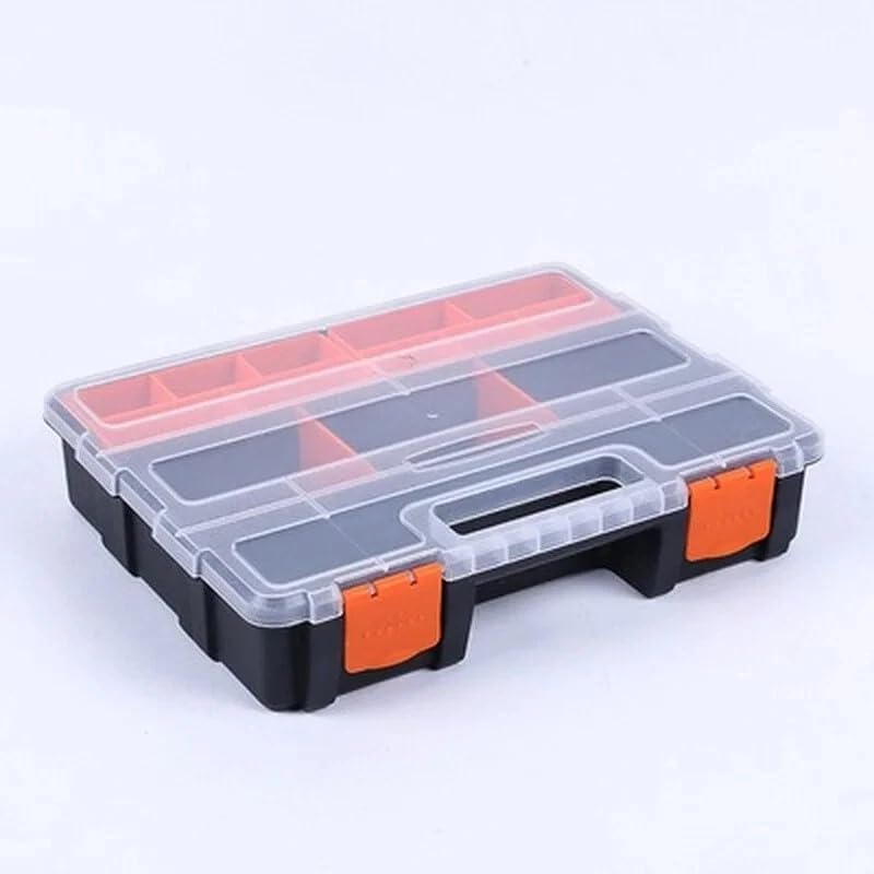 GION Work Tool Box Hardware, Screws, Nails, Beads & More Storage Box | Multi Utility Compact Tool Box for Plastic Screw Storage Box | Durable Tool Storage Organizer for Workshop and DIY Crafts