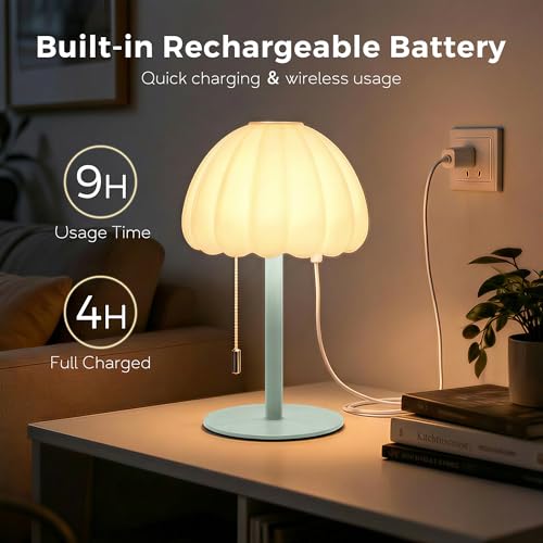 Image of Cordless Shower Lamp No Wiring, 16 RGB Color Changing Waterproof Bathroom Lamp with Remote Control, Dimmable Touch Table Lamp, Rechargeable LED Light for Spa-Like Shower Living Room Home Decor - Green