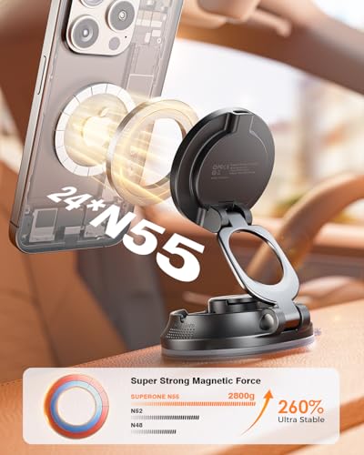 SUPERONE 15W MagSafe Magnetic Wireless Car Mount Charger for iPhone 12-17 - image 5
