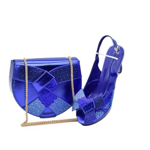 African Matching Shoes and Bags for Party Nigerian Shoe and Bag Set for Party Women Platform Heel Shoes