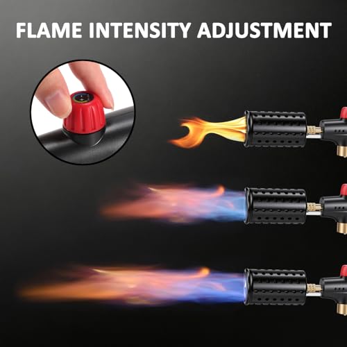 Image of ARTFLAMM Propane Torch with Safety Lock, Powerful Cooking Blow Torch Gun for Grill, BBQ, Sous Vide & Charcoal- Adjustable Flame Cooling Vents Design (Tank Not Included)