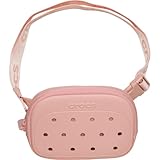 Crocs Classic Belt Waist Bag, Customizable Fanny Pack, Personalize with Jibbitz Charms, Powder Pink, One Size