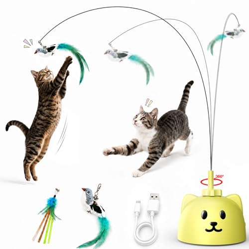 Catpick Joy Automatic Spinning Feather Wand Cat Toy