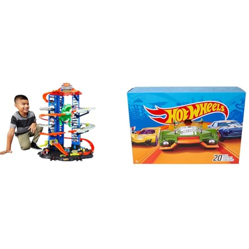 Hot Wheels City Ultimate Garage, Chomping T-Rex and 20 PACK Anazon FFP [Amazon Exclusive]