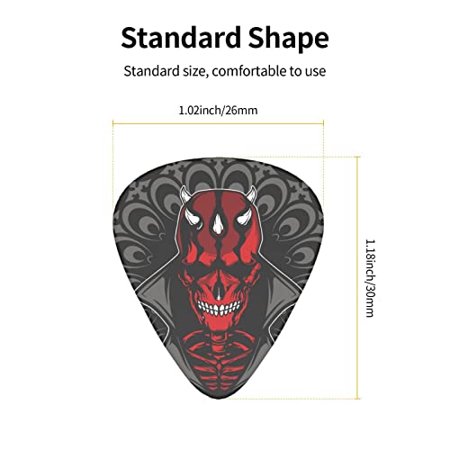 Lot de 12 médiators de guitare avec tête de mort rouge et diables pour guitare électrique, basse, acoustique, cadeau pour les amateurs de guitare acoustique avec boîte - Les Beatles, Paul McCartney, John Lennon, RIngo Starr, George Harrison Lot de 12 médiators de guitare avec tête de mort rouge et diables pour guitare électrique, basse, acoustique, cadeau pour les amateurs de guitare acoustique avec boîte – Image 6