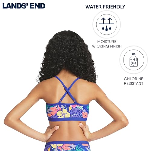 Image of Lands' End Girls' Swim UPF 50+ Adjustable Strap Bikini Set