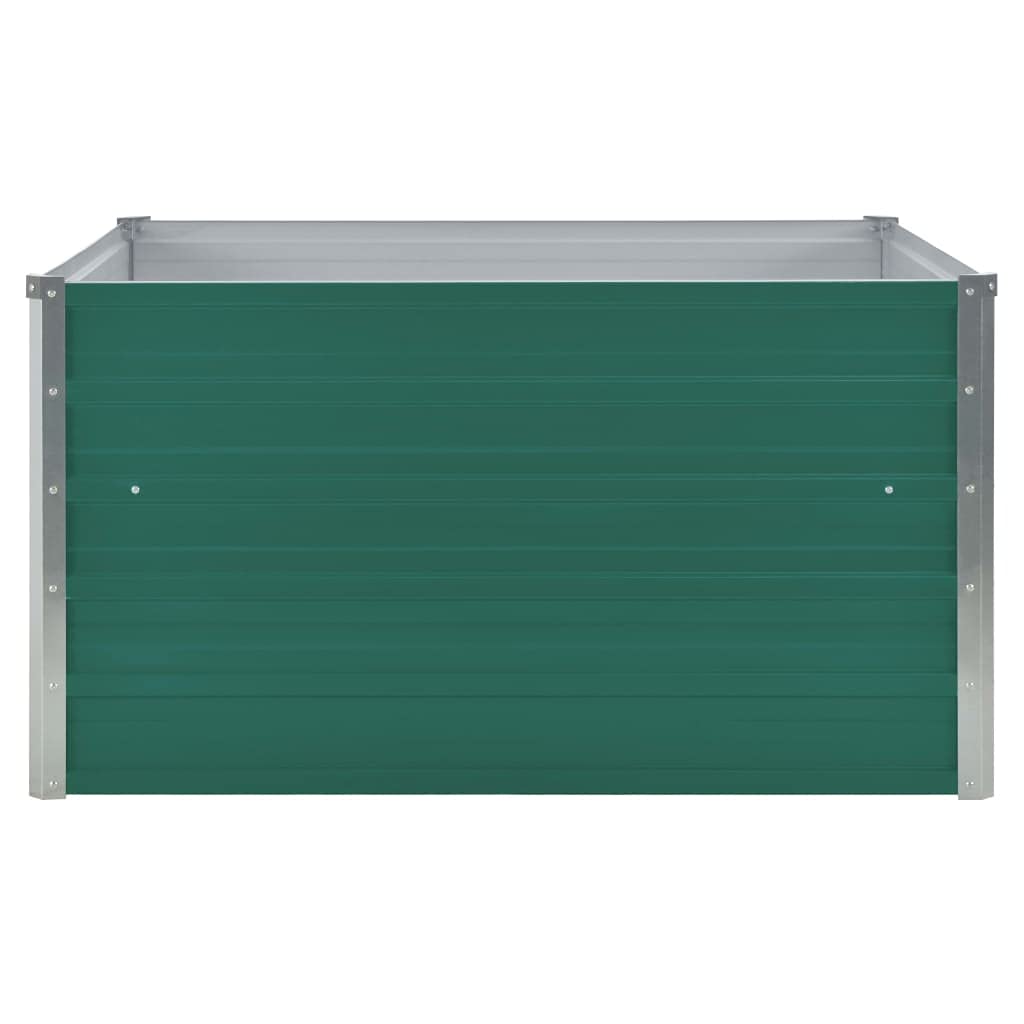 Orto Rialzato Da Esterno,Portapiante Da Interniletto Di Coltura Rialzato 100x100x45cm In Acciaio Zincato Verdeadatto Per Esterno, Giardino, Balcone, Angolo, Patio, Interno