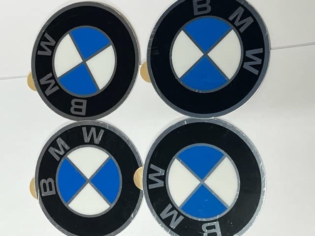 4 Stück BMW Emblem Felgenaufkleber Kappe Ø82mm Plakette mit Klebefolie D=82MM