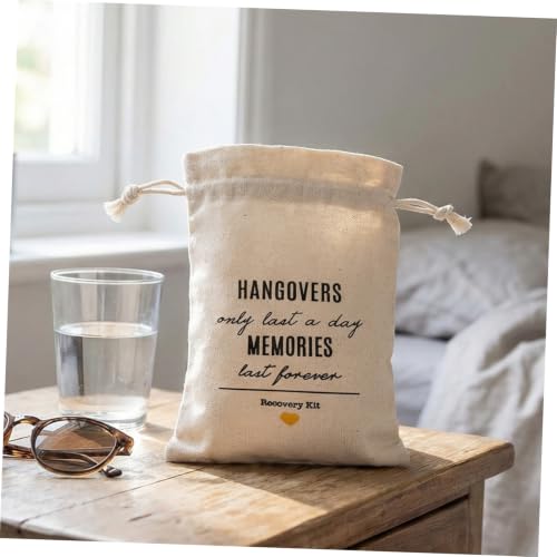 Bolsas de tela reutilizables para kit de despedida de soltera con cordón y diseño divertido 5