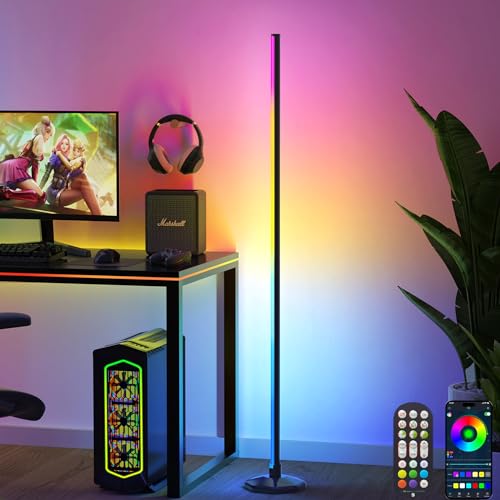 Lámpara de pie LED RGB para crear un ambiente gaming único con sincronización musical en tu salón