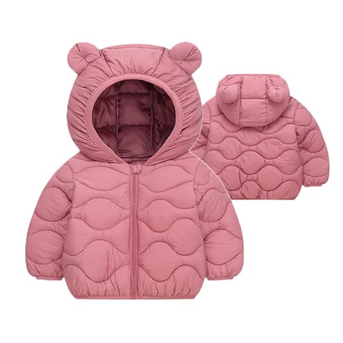 Girls Winter Coat Fall Lightweight Bear Hooded Toddler Puffer Jacket Cute Thermal Long Sleeve Kids Zip Up Jackets2
