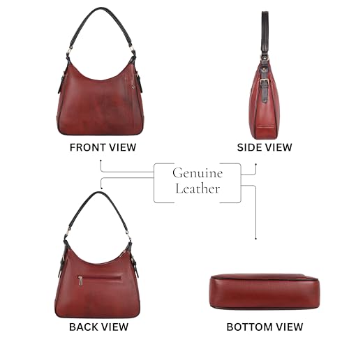 Image of Durable leather Hobo Bag for Women Branded Stylish Handbag