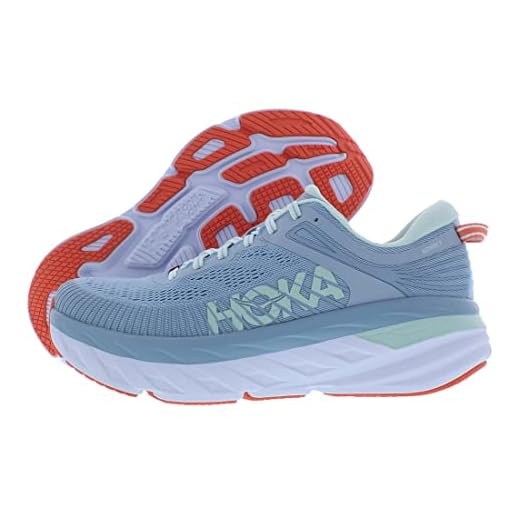 HOKA ONE ONE Women's Bondi 7, Blue Fog/Blue Glass, 8