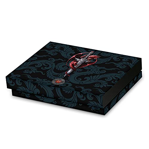 Couverture autocollante Xbox One X anti-rayure vinyle dragon Anne Stokes