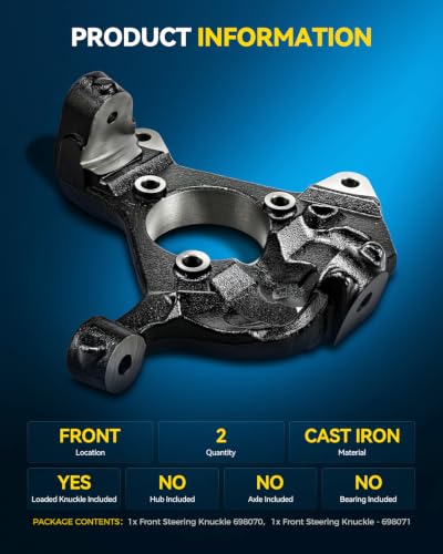 Image of PHILTOP 2 x Front Left and Right steering knuckle Compatible with Escalade ESV 2007-2014,Passenger and Driver Side