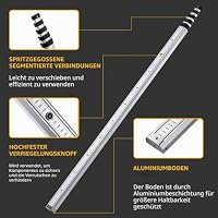 Firecore Nivellierlatte, Teleskop Nivellierlatte 5m, Aluminium Messstangen für Kreuzlinienlaser und Rotationslaser, Masslatte mit Libelle & Nylontasche, 5m Länge In 5 Segmenten, cm/mm Einteilung) – Ansicht 5