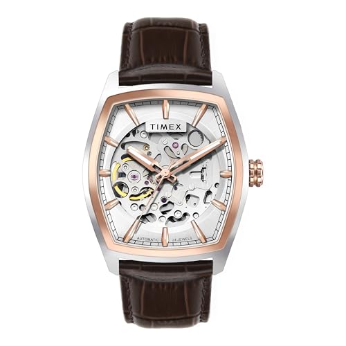 Image of TIMEX Analog Watch for Men with Tonneau Dial & Water Resistant Man's Wrist Watches