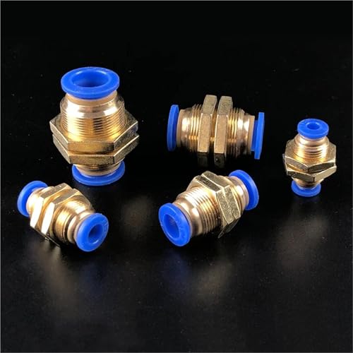 Conector neumático recto PM de 4-12 mm para unión de mamparo, juego de 5 piezas 8
