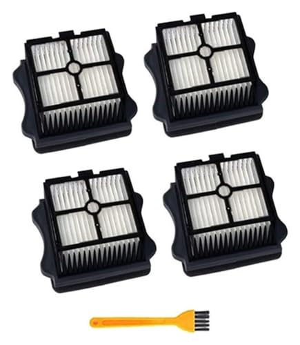 Compatible for Tineco Floor ONE S5, Soft Roller Brush, Filter, Wet and Dry Vacuum Cleaners Replacement Main Brush Parts(4 Filters)