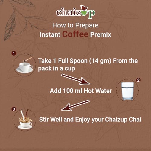 Image of Chaizup Premium 1 Min Instant Coffee Premix - 1kg Can | Regular Coffee Flavours | Approx. 72 Servings | 1kg