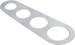 Régua de espaguete, ferramenta de medida de espaguete, medidor de massa de aço inoxidável para controle de porção, ferramenta de cozinha