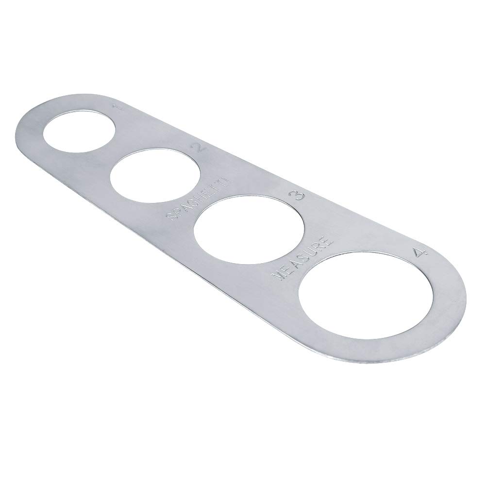 Stainless Steel Spaghetti Measurer 4 Portion Pasta Measurer Convenient Pasta Ruler for Men and Women on Diets Simple Storage Design Ideal for Home Kitchens Restaurants
