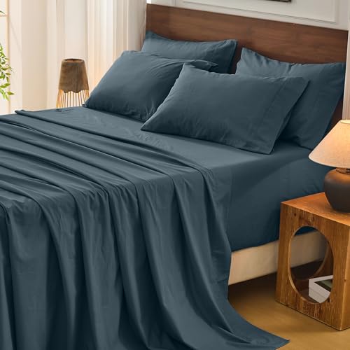 Image of Bedlifes 100% French Linen Cal King Bedding Set - 18-24 inch Extra Deep, 6Pcs | Soft & Durable, Breathable & Cooling, Flax Linen Sheet, OEKO-TEX Certified, Moisture Wicking, Easy Care, Machine Washable