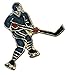 Pack of 3 Hockey Player Bike Motorcycle Hat Cap Lapel Pin HP4124