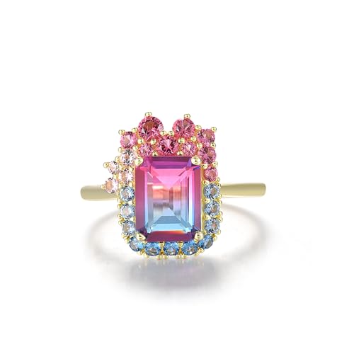 Bague en argent sterling 925 Santuzza sertie de pierres précieuses éclatantes