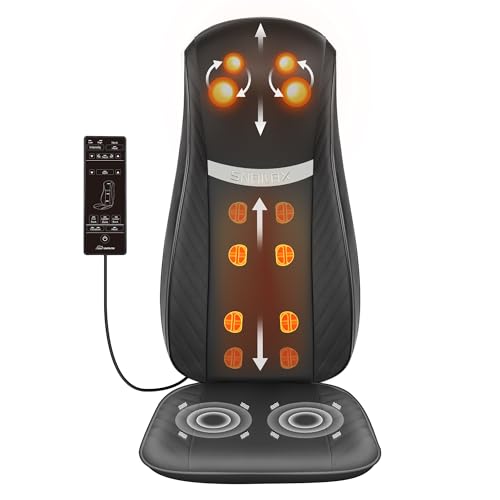 Image of Snailax 2026 Shiatsu Neck Back Massager with Heat -Deep Kneading Massage Chair Pad,Adjustable Intensity,Full Body Massage Seat Cushion for Relaxation