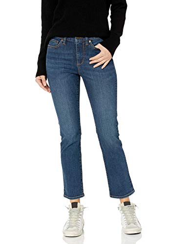 Amazon Brand - Goodthreads Women's Mid-Rise Slim Straight Jean, Deep Blue 24