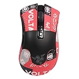 JHK Mouse Grip Tape Mouse Grip for Razer DeathAdder V2 Pro Gaming Mouse Skins, Sweat Absorption, Non-Slip, Easy to Tear Without Leaving Adhesive (All Red Print)