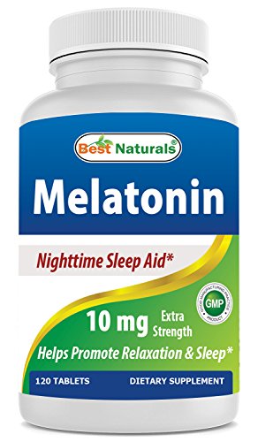 Best Naturals Melatonin 10mg (Non-GMO) Tablets - Helps Promote Relaxation & Sleep - 120 Count