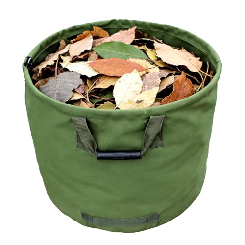 Raccoglitore di Foglie - Cestino per Rifiuti con Maniglie Rinforzate,Sacco da Giardinaggio - Per La Paesaggistica Del Cortile, Il Giardinaggio Domestico, Il Campeggio All'Aperto E La Pulizia