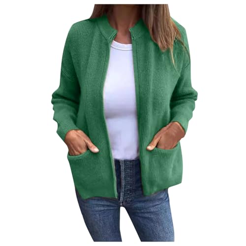 Chaqueta tipo cárdigan elegante en tejido de lana suave texturizado