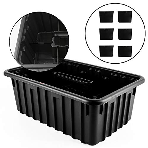 SGCB Deluxe Utility Caddy Organizer DIY Divided Plastic Shower Caddy Basket Storage Tote Portable 6 Compartment Bucket Shower Cleaning Janitorial Caddy Large Capacity For Shower Supplies w/ 6 Dividers - Thumbnail 6