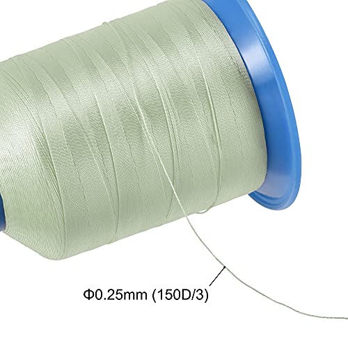 Fil de polyester collé anti-rupture 150D vert pâle pour machine et main - 4