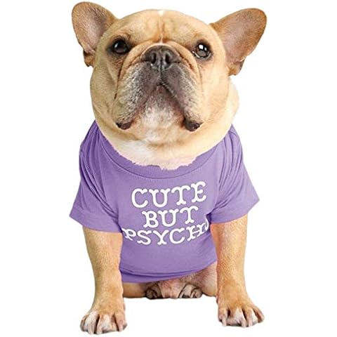 wonline Dog Clothes spring summer Puppy Dog Shirt T-shirt Pet Dog For Small Medium Dogs Puppy Yorkshire Outfit (S,Light purple) Cover
