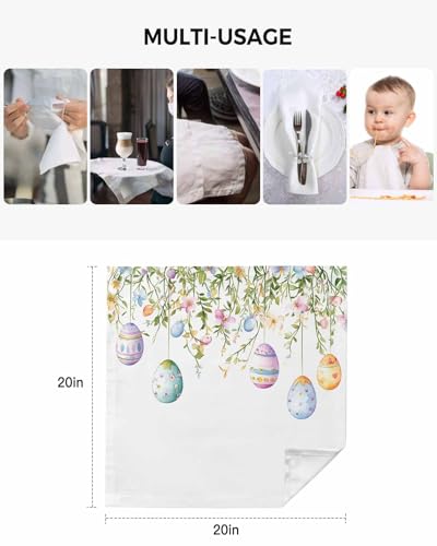 Servilletas de tela pack x4 color blanco 50.8x50.8 cm miniatura 5