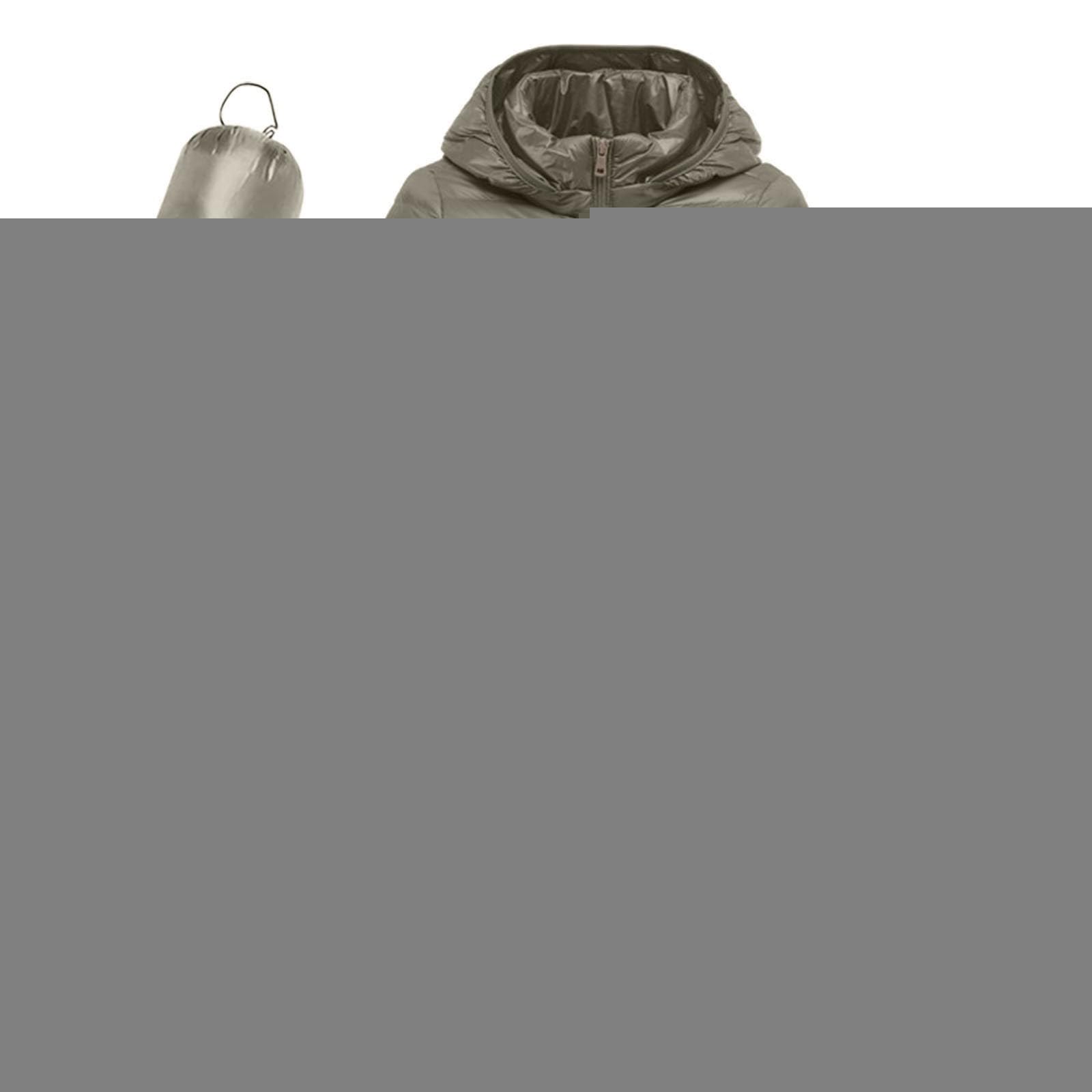 Generico Piumino Donna 100 Grammi, Giacca Trapuntata Donna Curvy Maniche Lunghe con Cappuccio Caldo Piumini da Antivento Casual Tinta Unita Ripiegabile Giacconi Comodo Ultraleggero per Tempo Libero
